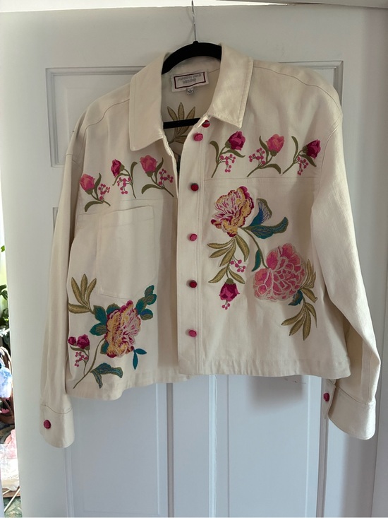 Johnny Was Jackets & Blazers - Johnny Was Cream Embroidered Women's Jacket
